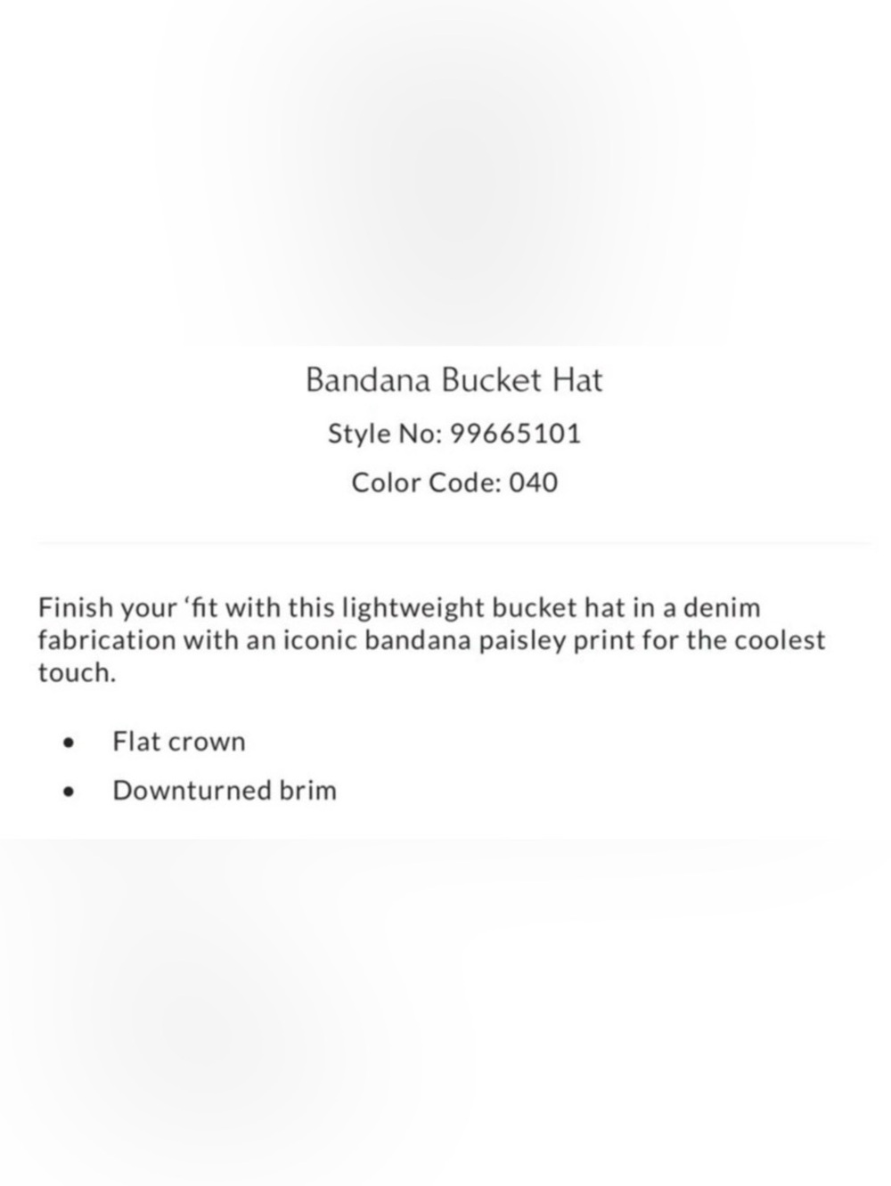 NWT Free People Bandana Bucket Hat in Blue New - Picture 6 of 6